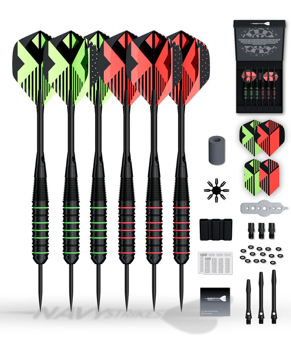 Navy Strikes Dartpijlen Set - 20/22 Gram - 6 Darts - 61-delig
