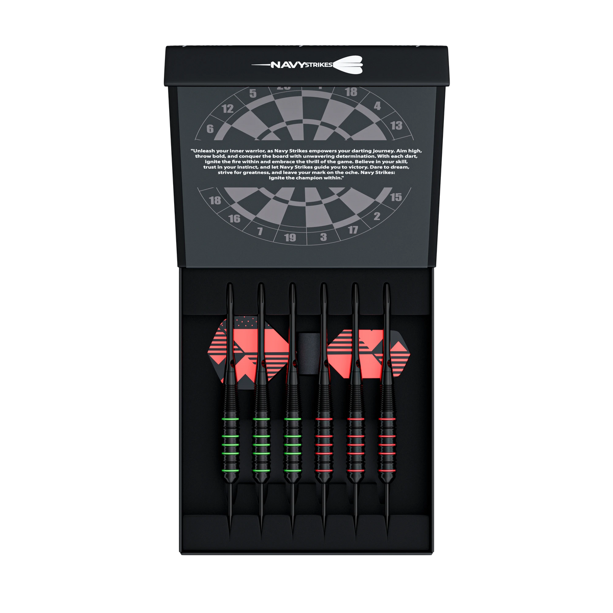 Navy Strikes Dartpijlen Set - 20/22 Gram - 6 Darts - 61-delig