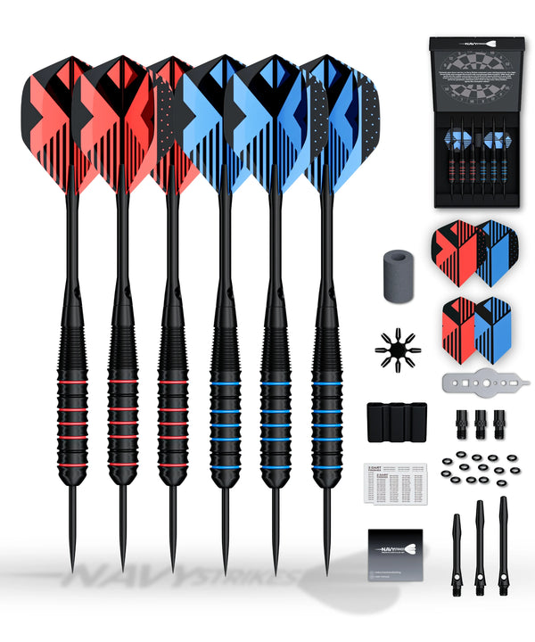 Navy Strikes Dartpijlen Set - 22/24 Gram - 6 Darts - 61-delig
