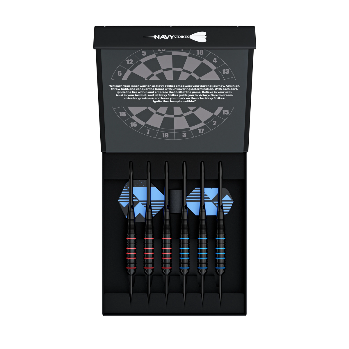 Navy Strikes Dartpijlen Set - 22/24 Gram - 6 Darts - 61-delig
