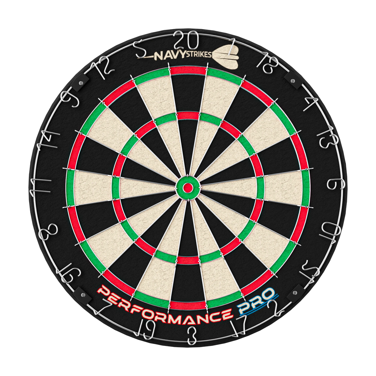 Navy Strikes Dartbord Performance Pro - Incl. 6 Dartpijlen & Scorebord - Sisal - Triangle Wire - 45,1 cm