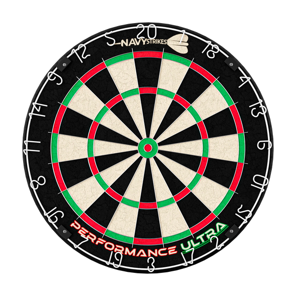 Navy Strikes Dartbord Performance Ultra - Incl. 6 Dartpijlen & Scorebord - Braziliaanse Sisal - Blade Wire - 45,1 cm